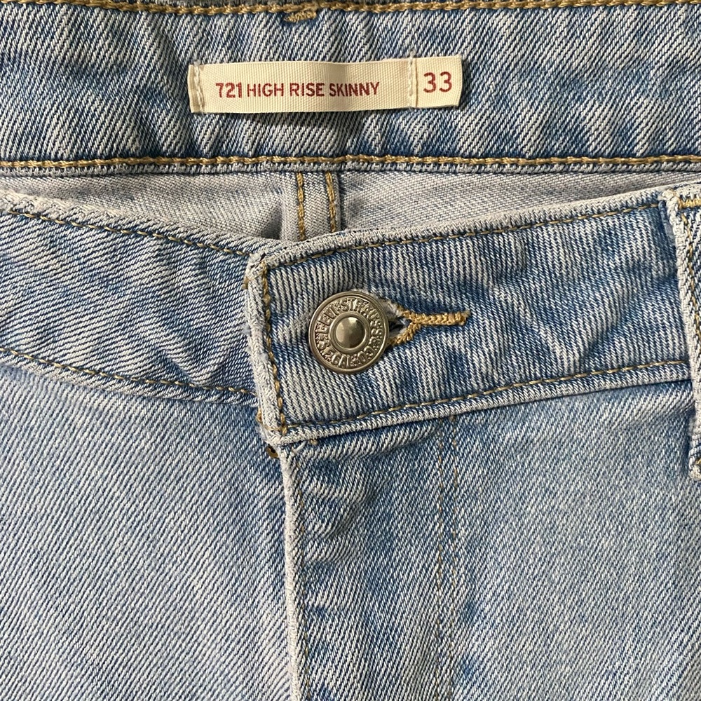 Levi's 721 High Rise Skinny Jeans, Size 33 - Picture 5 of 6